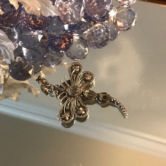 Gorgeous  Herkimer Diamond dragonfly pendant! - Picture 2 of 3